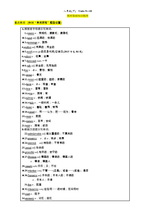 2020年 中考英语第一轮重难点精讲试题  (20)