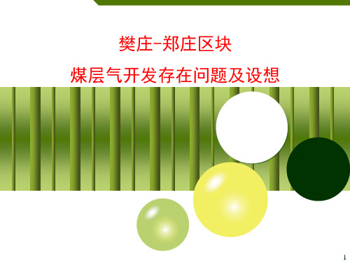 樊庄-郑庄区块煤层气开发存在问题及设想