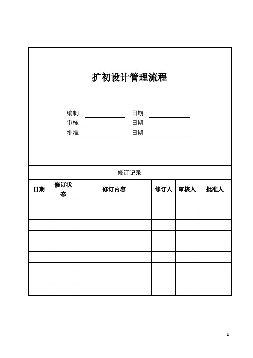 房地产集团公司：扩初设计管理流程