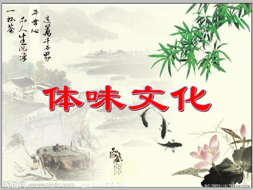 人教版必修三：体味文化课件 (共26张PPT)