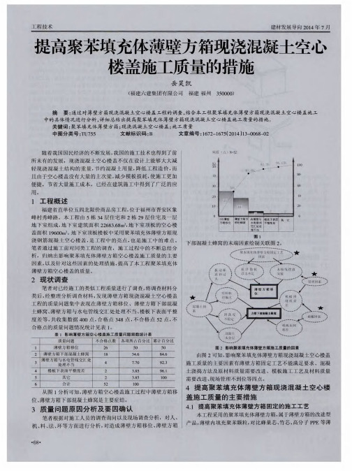 提高聚苯填充体薄壁方箱现浇混凝土空心楼盖施工质量的措施