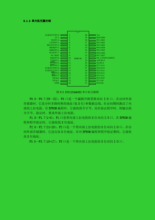 STC12C5A16S2单片机引脚图