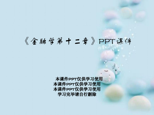 《金融学第十二章》PPT课件