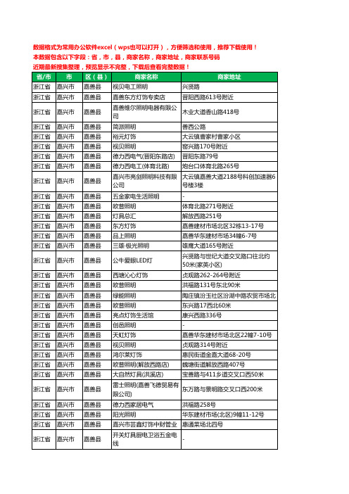 2020新版浙江省嘉兴市嘉善县照明工商企业公司商家名录名单黄页联系电话号码地址大全81家