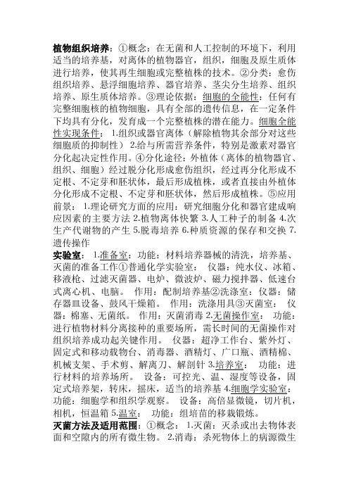 植物组织培养