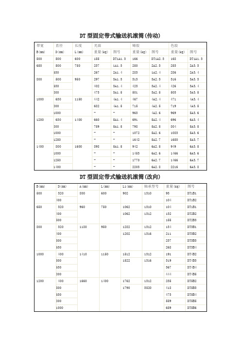 DT型固定带式输送机滚筒