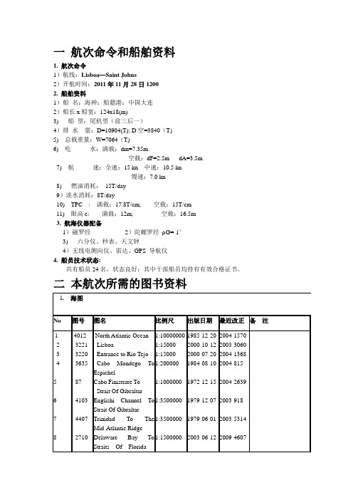 航次计划1