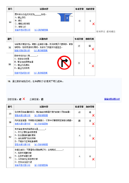 驾照科目一考试易错题,自己总结的