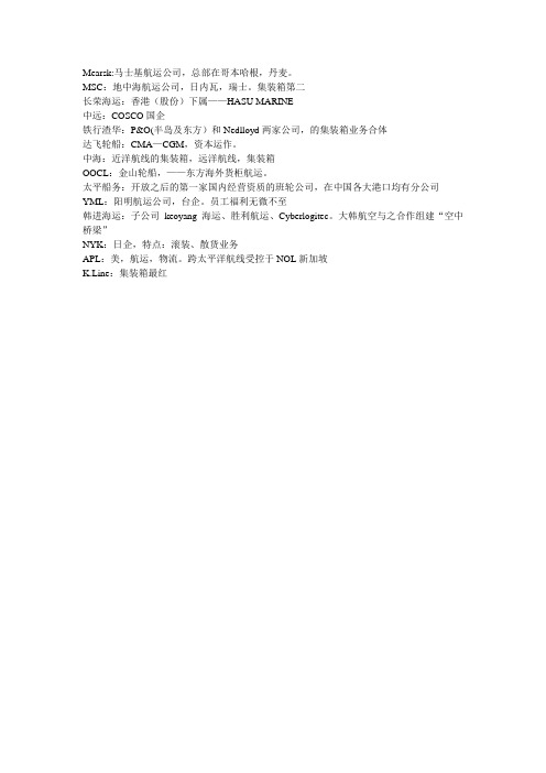 国际航运公司