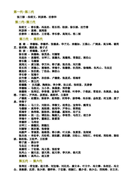 相声家谱