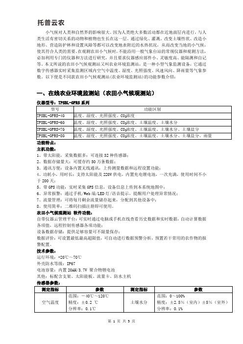 农田小气候观测站的概述