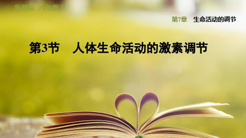华师版科学八年级下册第七章《生命活动的调节》7.3  人体生命活动的激素调节