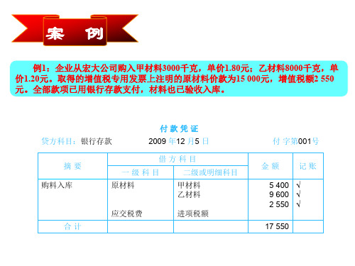 账务处理举例