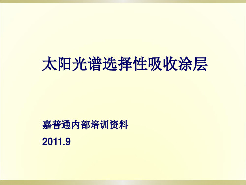 集热器吸收涂层