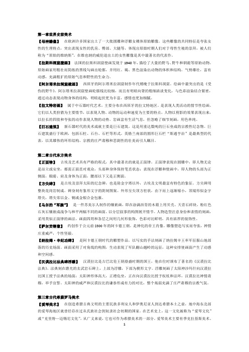 中外美史名词解释(中)讲解