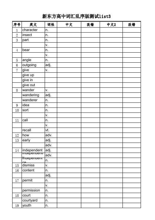 新东方高中词汇乱序测试list3-自制已排版A4