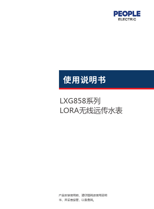 人民电器 LXG858 LORA无线远传水表 使用说明书