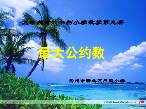 五年级最大公约数精品PPT教学课件