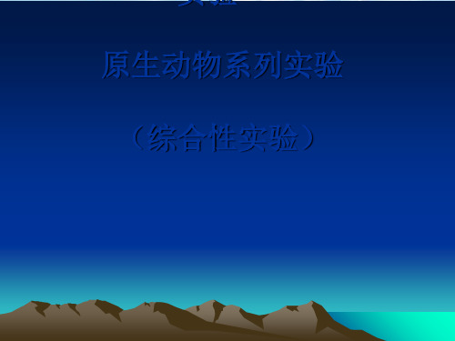 原生动物系列实验课件PPT
