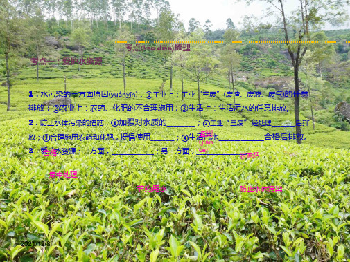 中考化学总复习 第2节 爱护水资源 水的净化和组成(精讲)课件