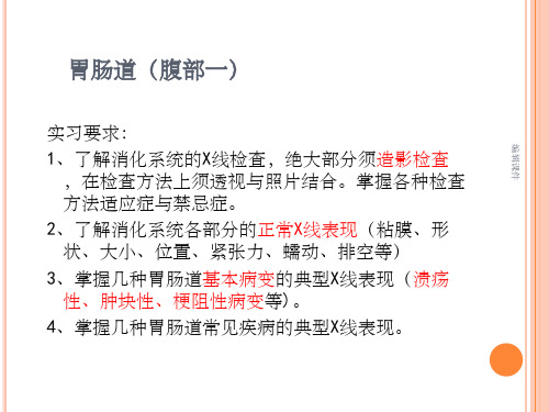 医学影像学-五年制见习课：见习腹部一