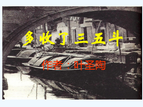 多收了三五斗
