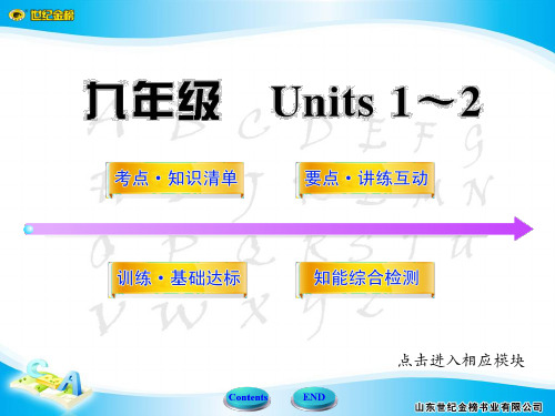 2012版初中英语全程复习方略课件(教材复习学案)：九年级 Units 1-2(鲁教版,五四制)