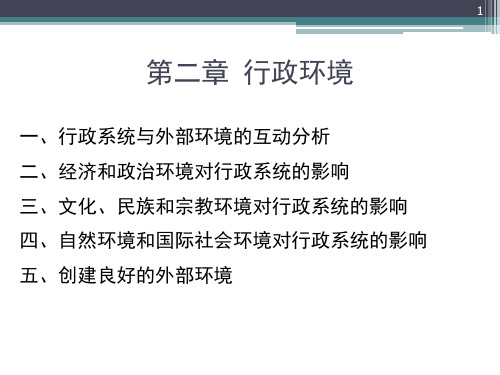 行政环境