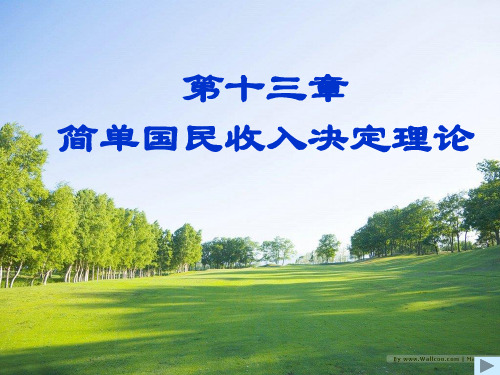 13简单国民收入决定理论