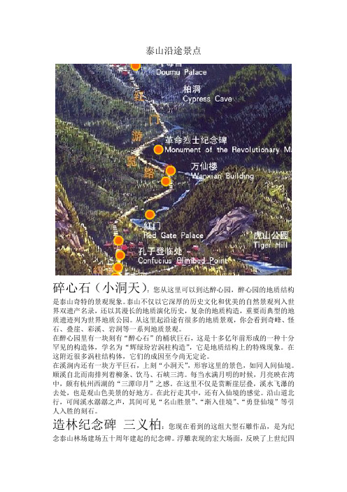 泰山沿途景点