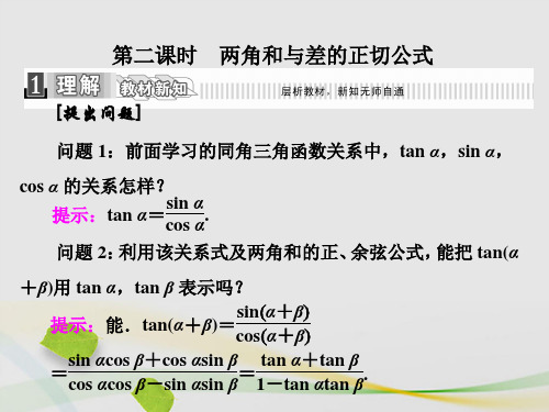 高中数学3.1.2.2两角和与差的正切公式课件新人教A版必修4