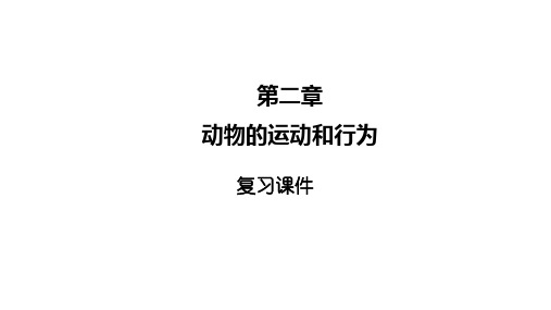 人教版八年级生物上册第二章动物的运动和行为复习课件