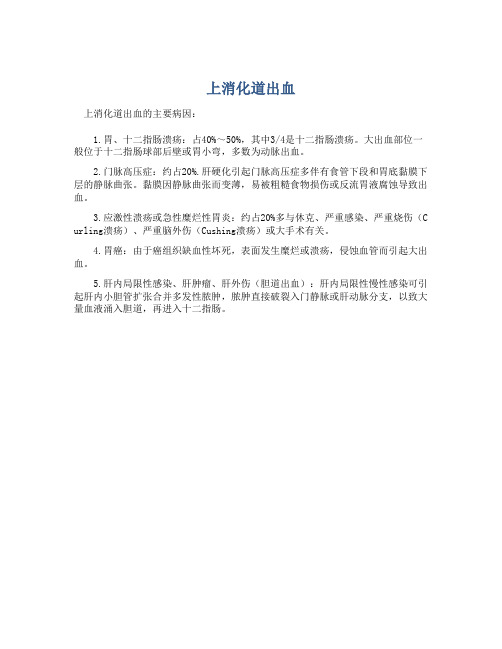 上消化道出血