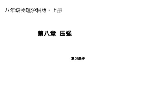 沪科版八年级下册第八章 压强复习课件(共19张PPT)