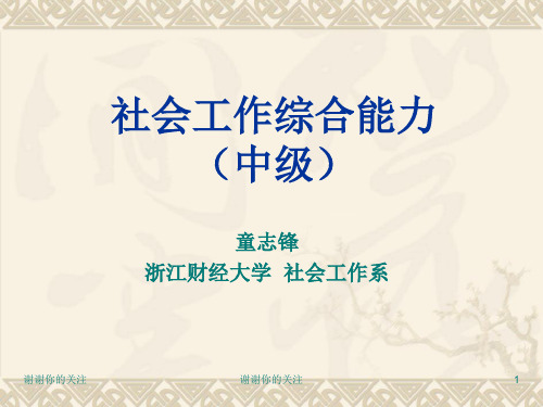 社会工作综合能力(中级).ppt