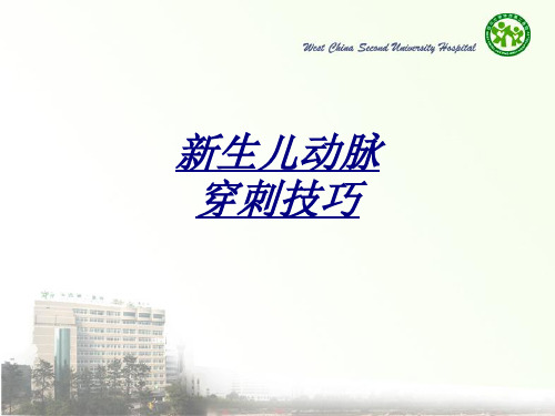 新生儿动脉穿刺技巧讲义