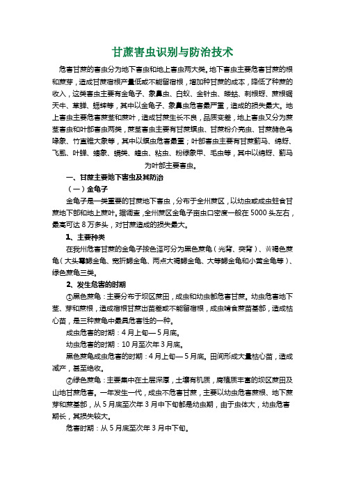 甘蔗害虫与防治