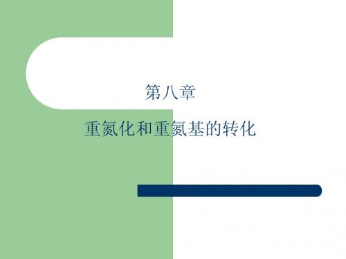 精细有机合成化学以及工艺学 第八章 重氮化和重氮基的转化