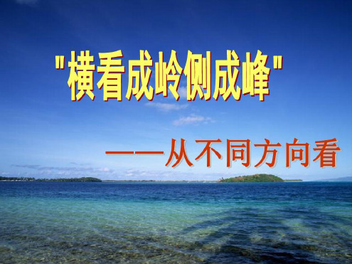 北师大版七年级数学上册第一章从不同方向看PPT课件1