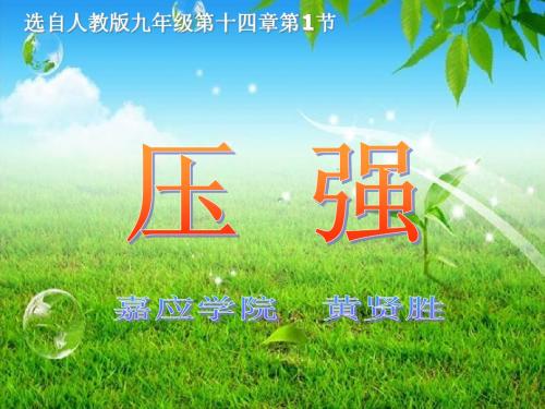 《压强》说课 课件
