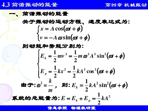 4.3 简谐振动的能量