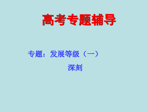 语文作文专题复习课件：发展等级之深刻