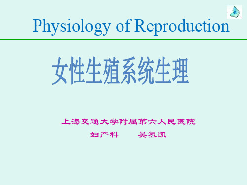 女性生殖系统生理——2014-4-10英文版 吴氢凯