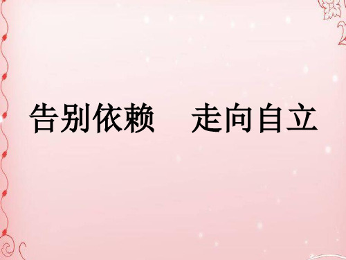 告别依赖,走向自立ppt优秀课件14 人教版