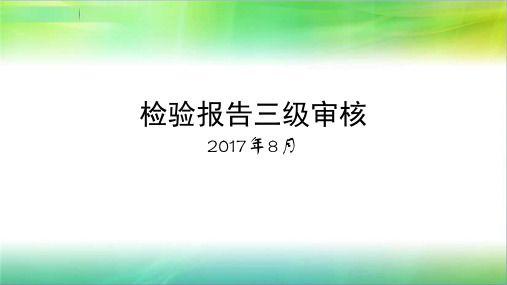 检验报告三级审核