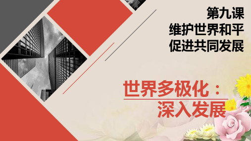 人教版高中政治必修二 9.2世界多极化：深入发展 课件 (共19张PPT)