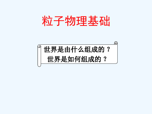 粒子物理基础