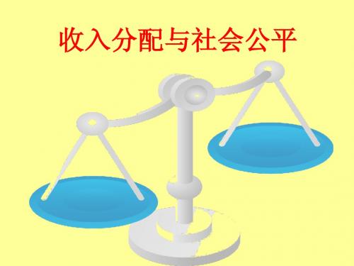 收入分配与社会公平