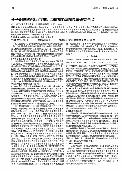 分子靶向药物治疗非小细胞肺癌的临床研究刍议