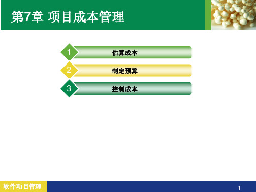 第7章 项目成本管理